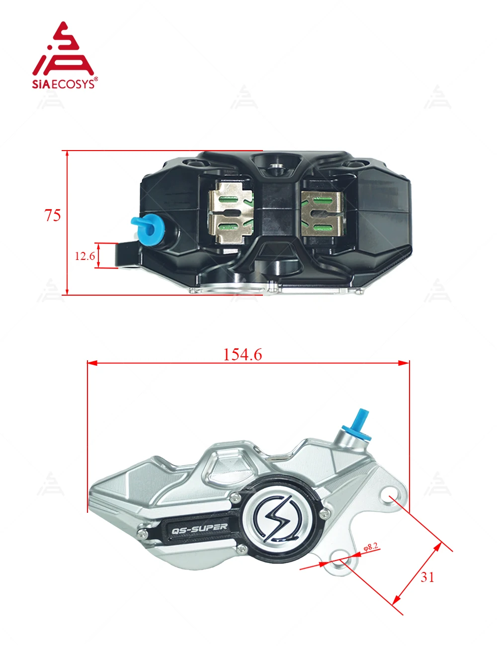 QS 4-Kolben 220mm Geschmiedete – Forged Front Brake Caliper 4 Piston Bewertung und Preis